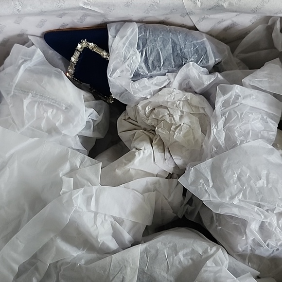 Badgley Mischa size 8 Ulissa Navy Satin Heels - Picture 3 of 6